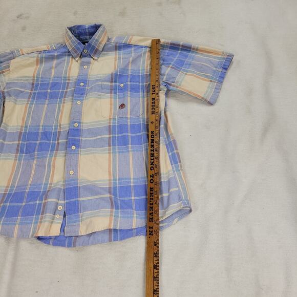 Wrangler Twenty X Shirt Mens Sz Large Long Sleeve Plaid Button Down Grunge Y2k - Picture 8 of 15